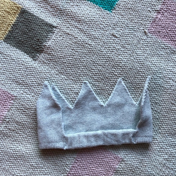 Seed Baby gray sweater knit crown baby headband - Picture 3 of 5